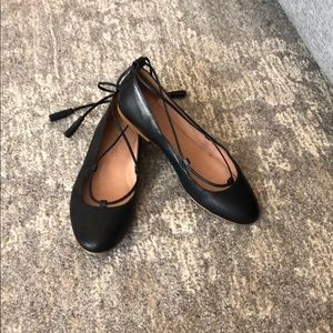 Madewell tie up ballet flats